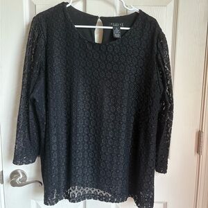 Grace The Perfect Fit Black Lace Blouse